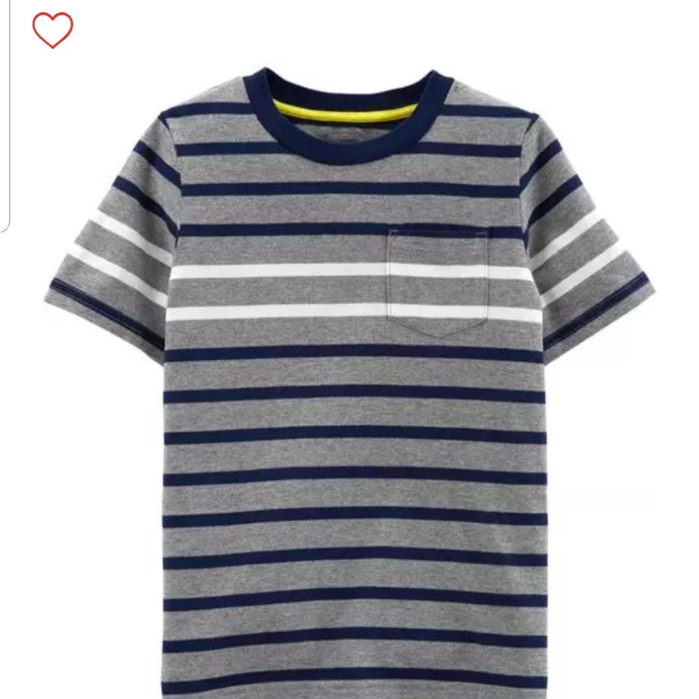 NWT Carter's 5T Striped Pocket Jersey Tee